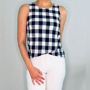 Plaid Sleeveless Top